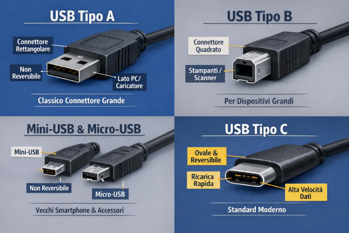 Tipi di cavi USB per smartphone: le differenze